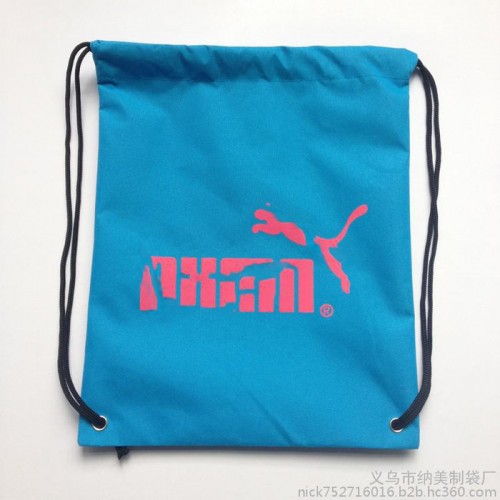 定制运动装备店收纳鞋袋 涤纶双肩抽绳足球鞋袋 可加印logo 涤纶束口袋图8