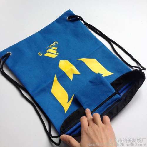 定制运动装备店收纳鞋袋 涤纶双肩抽绳足球鞋袋 可加印logo 涤纶束口袋图5