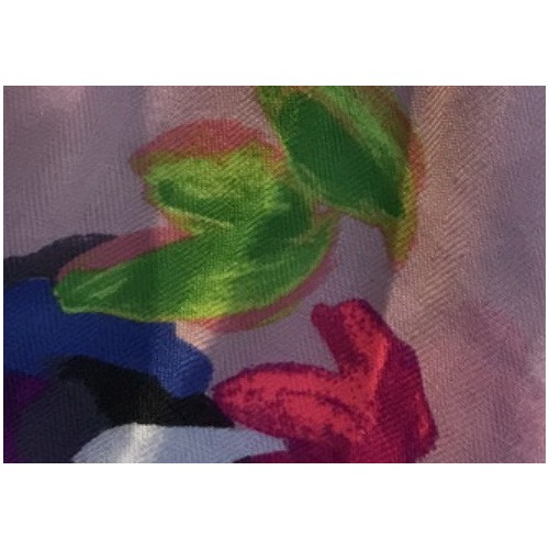 围巾工厂春秋季涤纶花卉印花围巾图2