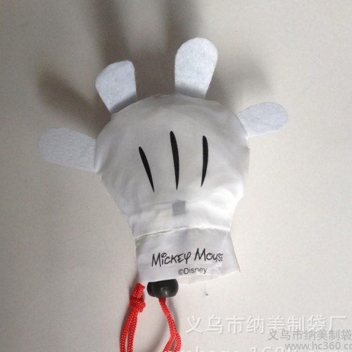 迪斯尼Mickey mouse手提礼品袋 手掌造型米**涤纶图3