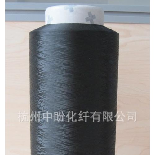 专业生产  涤纶DTY 低弹丝 150D/48F 特黑色 有图3
