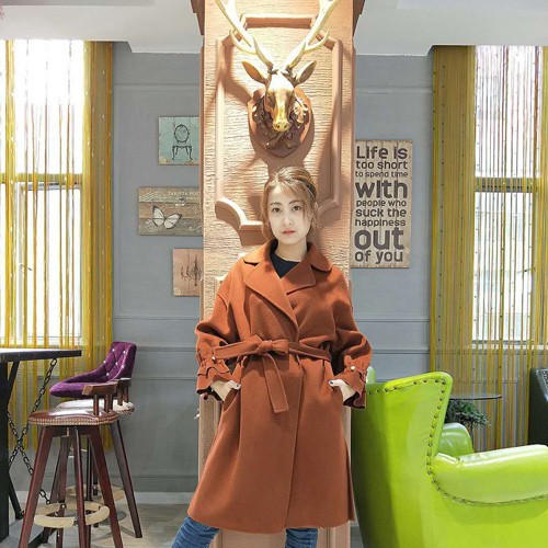 双面羊绒大衣名品女装折扣店 17年新款女装折扣服装清仓图6