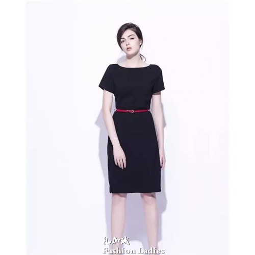 折扣服装哥邦17年秋冬新款品牌折扣连衣裙清仓图3