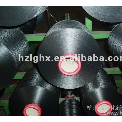 供应临港化纤100d/36f 黑色涤纶低弹丝dty图1