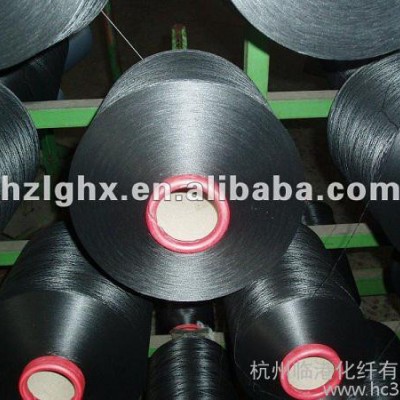 供应临港化纤150d/48f 黑色涤纶低弹丝dty