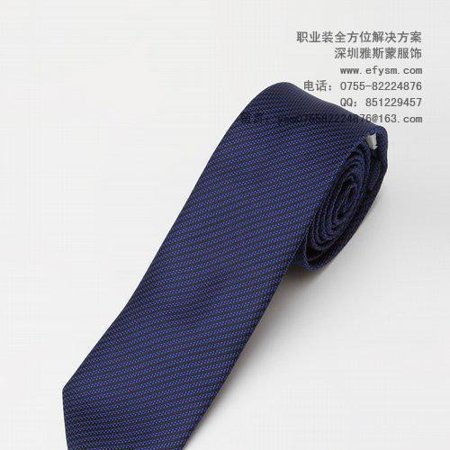 圆点领带 商务男士领带 经典蓝色波点领带 领带专业定做图1