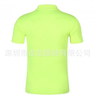 速干翻领短袖鸟眼翻领运动服广告衫来图印花