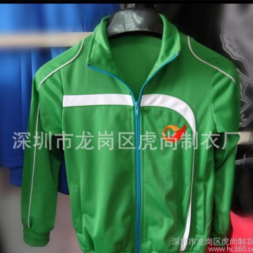 金光绒中小学生运动校服定做秋冬男女运动服套装拉链外套图3