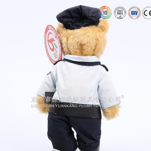 毛料制服熊 卡通**熊订制 领带熊毛绒玩具厂商 ICTI实力图1