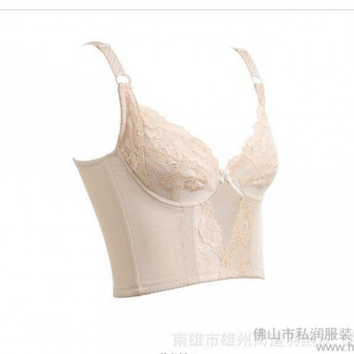 **美容院 收腹塑腰薄杯聚拢薄杯长文胸 塑身衣图2