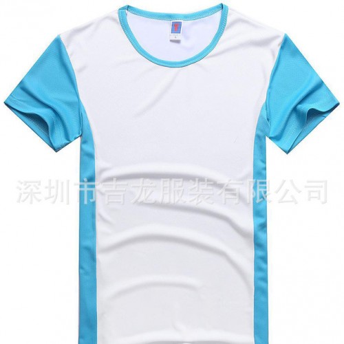鸟眼速干运动款圆领适合作运动服活动服广告衫来图印花图3