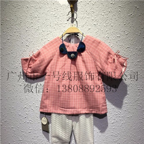 mikey韩版中小童装过季库存T恤带领带长袖上衣厂家批发图5