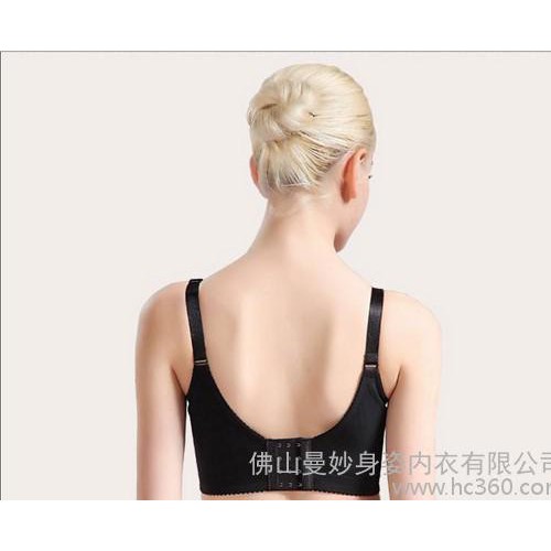 安提尼亚短文黑色无钢圈 玫瑰花调整型文胸美容院图2