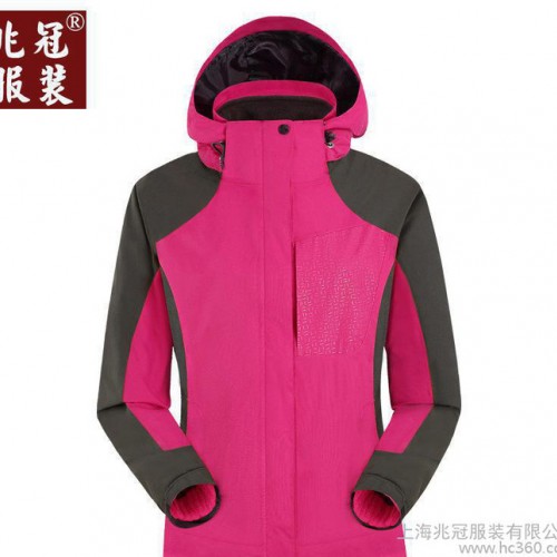 户外冲锋衣外贸原单女式户外运动服两件套防水透气登山服图3