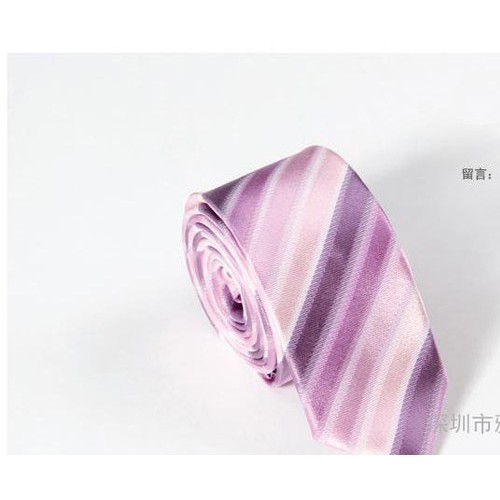 男士商务领带 粉色条纹绅士气质挺恬领带 领带定做生产图1