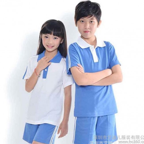 小学生校服新款夏装定制季短袖小学生校服班服运动服套装