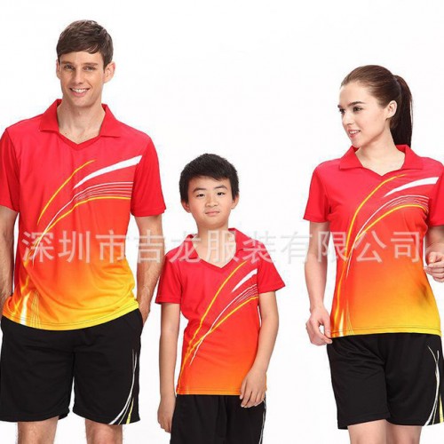 羽毛球套装运动服套装印花图2