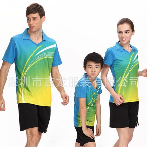 羽毛球套装运动服套装印花图3