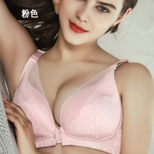 嫏之孕91076 哺乳文胸批发拿货孕产妇一片式无痕无钢圈包边哺乳喂奶内衣前开上扣胸罩调整型文胸图4