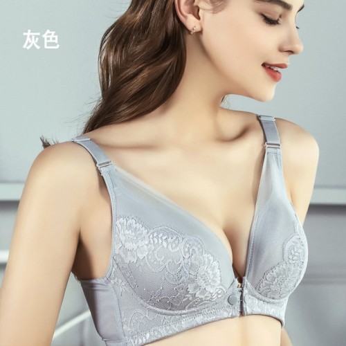 嫏之孕91076 哺乳文胸批发拿货孕产妇一片式无痕无钢圈包边哺乳喂奶内衣前开上扣胸罩调整型文胸图2
