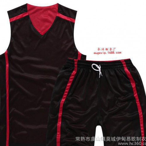 团购男士球服 品牌透气运动服套装休闲篮球服男厂价直销可印号图3