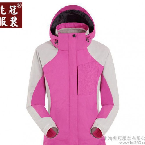 新款女式冲锋衣 两件套可脱卸 滑雪服 户外运动服 防风防水图3
