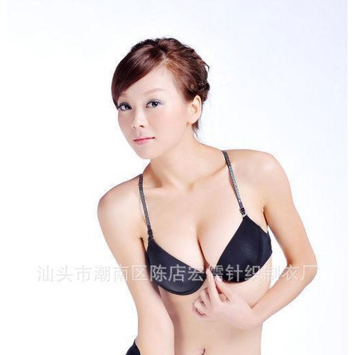 917新款 文胸批发 光面 前扣 美背 上托聚拢 女士套装文胸图1
