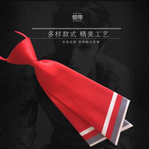 韩版双片刀型女士领带定制 领带批发厂家 职员领带女士领夹定做logo 名媛领带批发图5