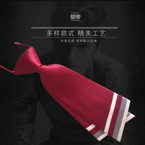 韩版双片刀型女士领带定制 领带批发厂家 职员领带女士领夹定做logo 名媛领带批发图3