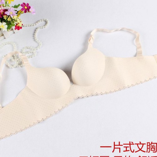 【包邮】新款满天星深V性感聚拢文胸一片式无钢圈舒适内衣胸罩图3