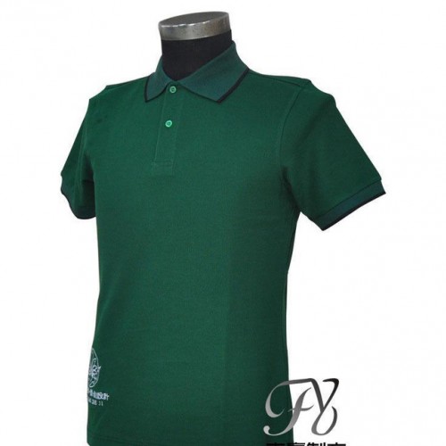 纯色纯棉定制文化衫定做工作服男女情侣班服短袖翻领T恤运动服图2