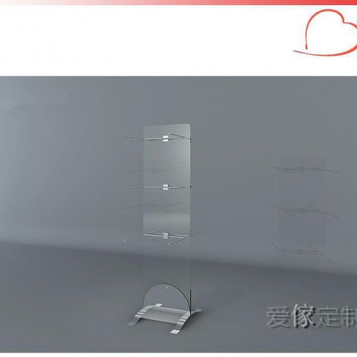 内衣陈列架文胸玻璃展示架**内衣中岛架玻璃双面落地架图1