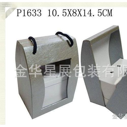 直销专业定做 礼品包装盒特种纸纸盒P1633手提开窗领带盒图3