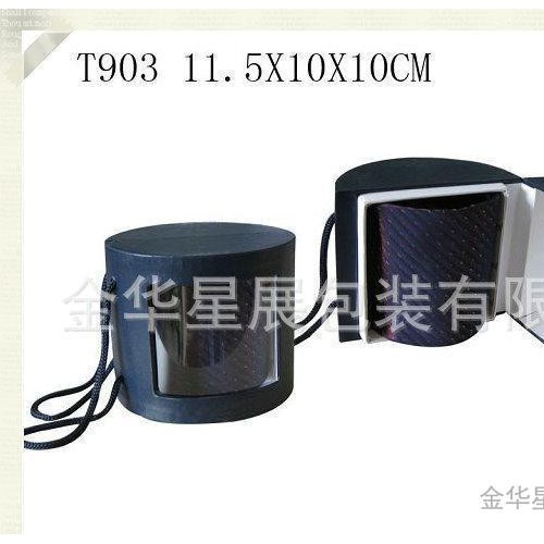直销专业定做 礼品包装盒特种纸纸盒P1633手提开窗领带盒图1
