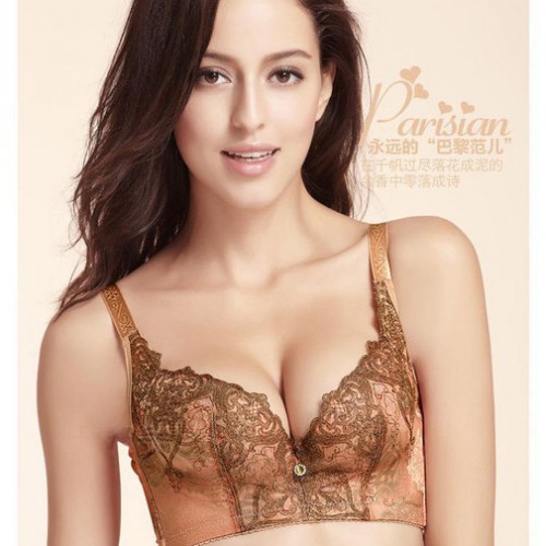金丝炫彩 梦巴蒂同款 薄模杯 收副乳聚拢调整型文胸一件代发图2