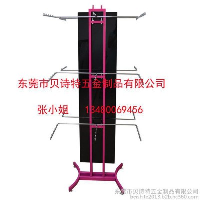 烤漆玫红色内裤落地展示架子 文胸内衣中岛架