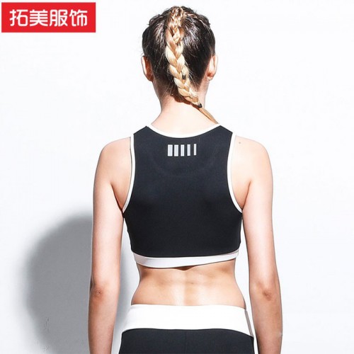厂家来样定做运动文胸无钢圈瑜伽服健身跑步背心美背速干内衣图5