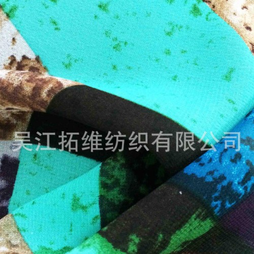 春夏女装面料新款几何图形75D雪纺图3