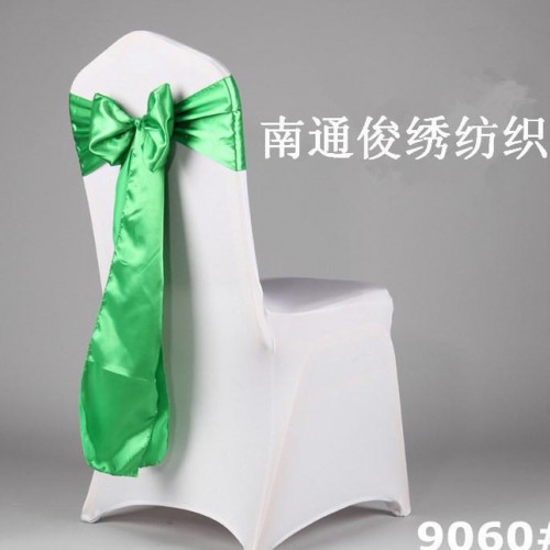 色丁缎婚庆婚礼椅背丝带 椅背纱 椅背蝴蝶结 椅背缎带 椅背花装饰图1