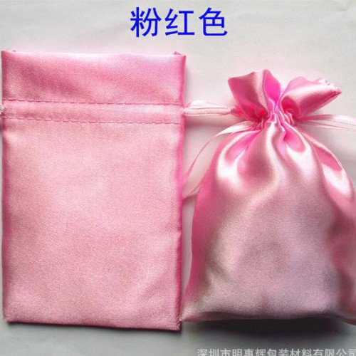 色丁束口袋 绸缎袋 色丁抽绳袋 饰品包装袋 收纳袋图1