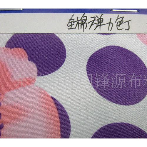 色丁布,棉布,全棉弹力色丁印花 D541图3