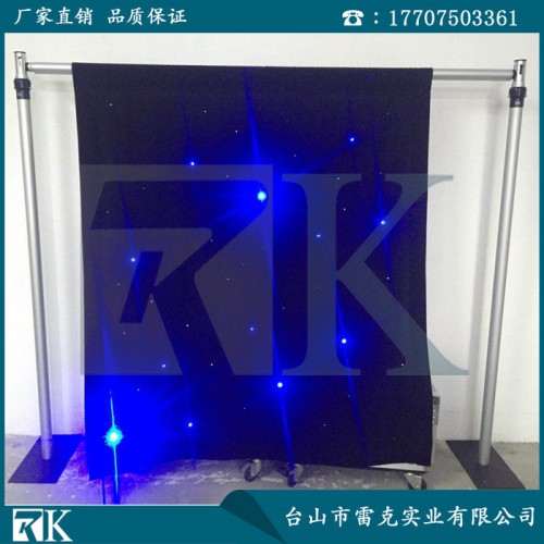 广东雷克铝合金立柱 横杆 伸缩窗帘架色丁布 植绒布 婚庆架图4