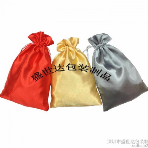 厂家推荐 拉绳色丁布袋 色丁布珠宝袋 可印制logo图2