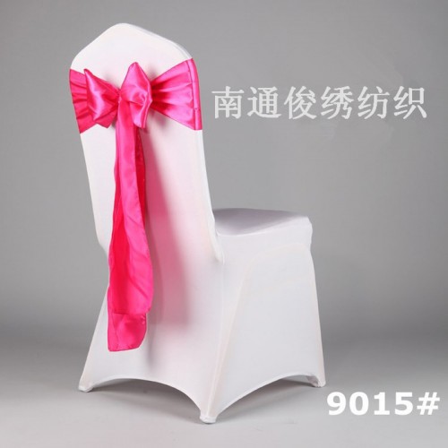 厂家**品质婚庆必备色丁免系飘带批发加工定做椅背花装饰缎带图2