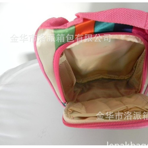 艾途AITU箱包生产加工花瑶色丁韩国绒手提多口袋化妆包图1