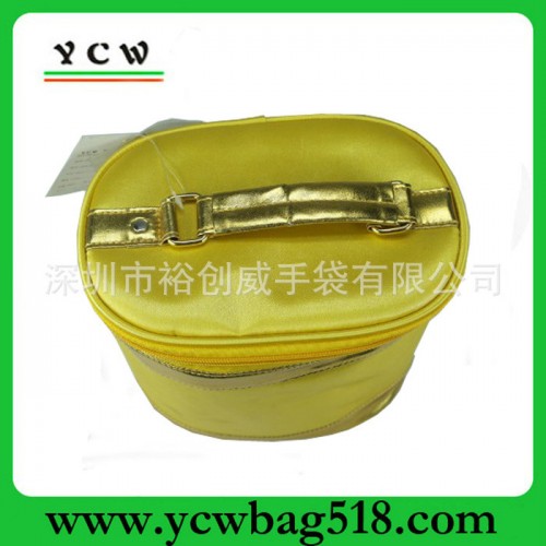 黄色 色丁化妆包 手提化妆包，大容量化妆包，可订做LOGO图3