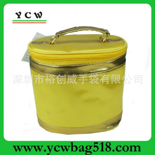 黄色 色丁化妆包 手提化妆包，大容量化妆包，可订做LOGO