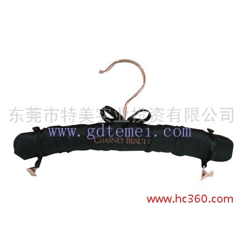 供应特美TM-9034包布衣架 色丁布衣架 刺绣衣架图2