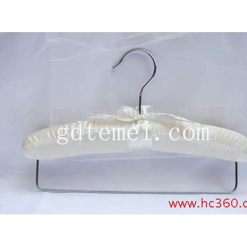 供应特美TM-9034包布衣架 色丁布衣架 刺绣衣架图3
