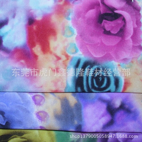GB4022 时尚色丁布印花面料 夏秋季裙布料服装面料图2